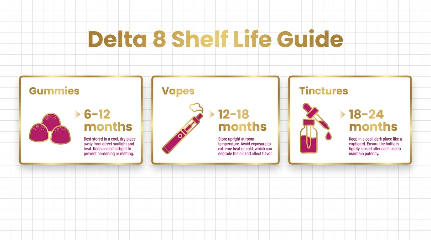 Delta 8 Expiration: How Long Do Delta 8 Products Last? 4 Delta-8 Shelf Life Guide