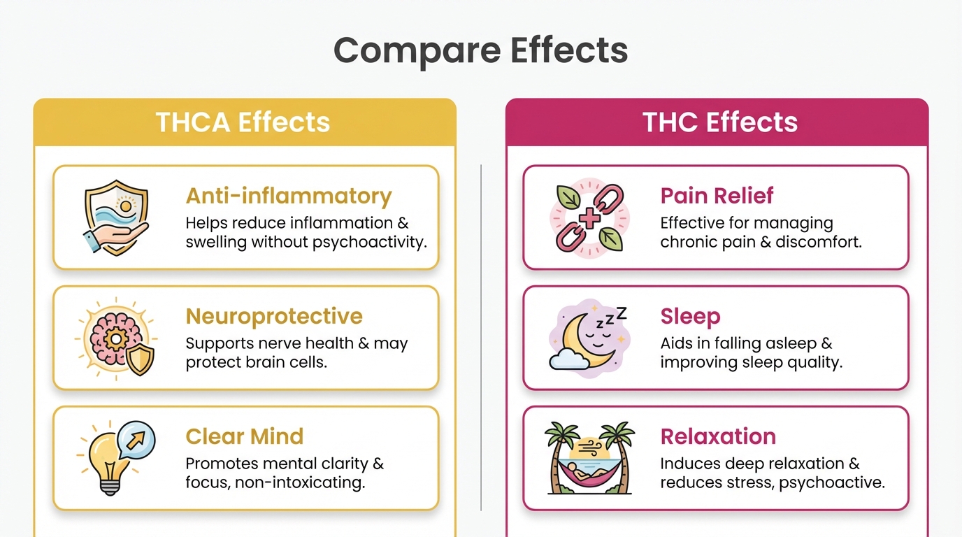 Thca Vs Thc: Understanding The Differences, Effects, And Uses 1 Thca Vs Thc Effects Comparison