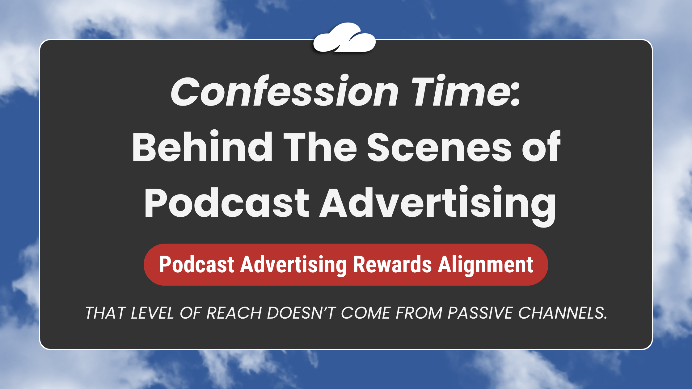 Feature Image of ConfessionTimePodAdvertBlogHeader