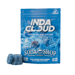 Sour Blue Razz Soda Shop Thc Gummies 10 Count