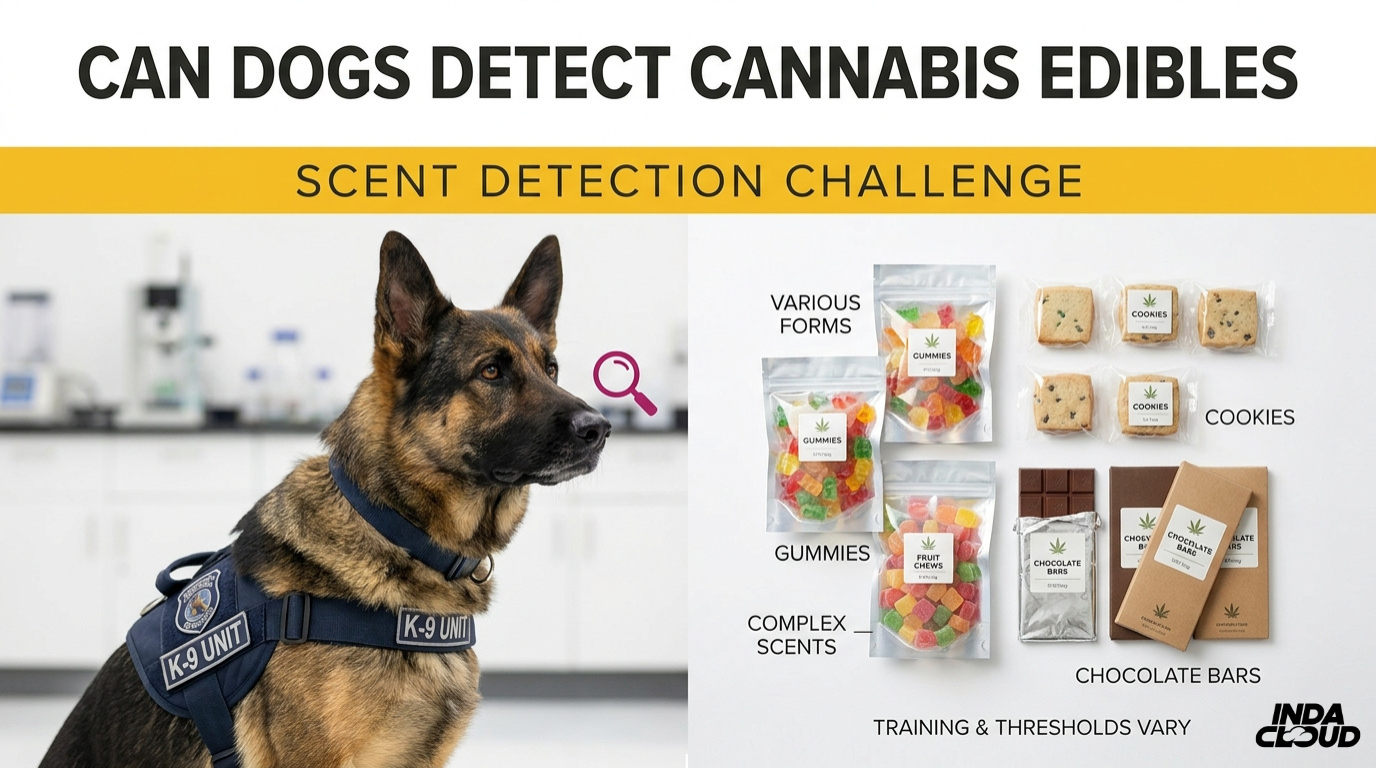 Can Dogs Smell Edibles? Exploring The Capabilities Of Canine Drug Detection 13 Police Detection Dog Checking Cannabis Edibles Including Gummies Cookies And Chocolate Bars Showing Scent Detection Challenges And How Dogs Identify Cannabis Products